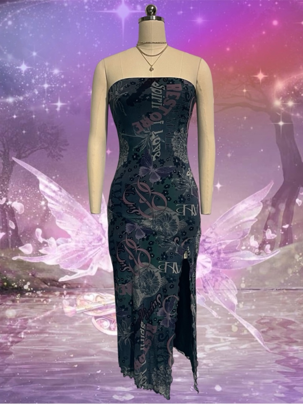 Urban Outfitters Fairy Strapless Maxi Dress